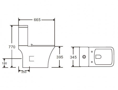 Унитаз-Компакт «Orange» 34,5x66,5 Безободковый с Крышкой-Сиденьем Микролифт (C02-000W)