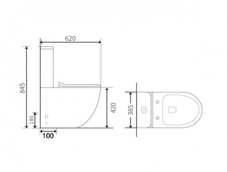 Унитаз-Компакт «Orange» 38,5x62 с Крышкой-Сиденьем Микролифт (C05-000W)