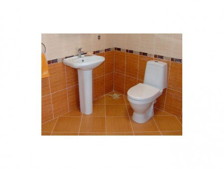 Унитаз-Компакт «Sanita» Лада 34,2x61 с Крышкой-Сиденьем, Эконом (LDASACC01090111)