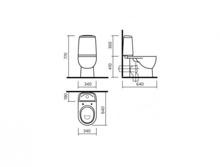Унитаз-Компакт «Sanita Luxe» Best 34x64 с Крышкой-Сиденьем Микролифт (BSTSLCC04020522)