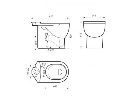 Унитаз-Компакт «Sanita Luxe» Best Color Green 34,5x62 с Крышкой-Сиденьем Микролифт (BSTSLCC09130522)