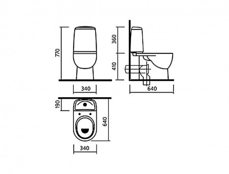 Унитаз-Компакт «Sanita Luxe» Best Color Motion Black 34x64 с Крышкой-Сиденьем Микролифт (BSTSLCC06100522)