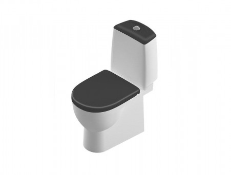 Унитаз-Компакт «Sanita Luxe» Best Color Motion Black 34x64 с Крышкой-Сиденьем Микролифт (BSTSLCC06100522)