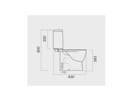 Унитаз-Компакт «Sanita Luxe» Fest 34,4x63 с Крышкой-Сиденьем Микролифт (FSTSLCC01040622)
