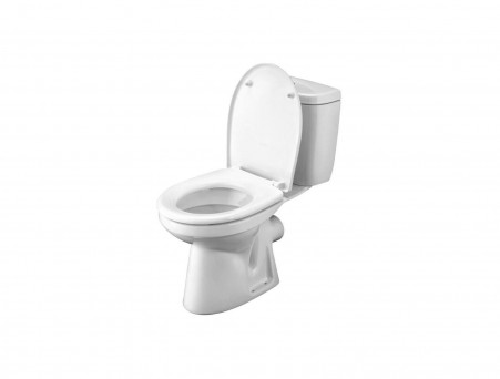 Унитаз-Компакт «Santek» Анимо 38x63,5, Горизонтальный Выпуск с Крышкой-Сиденьем (1.WH30.2.132)