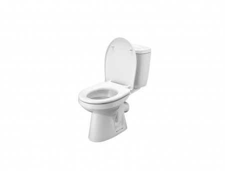 Унитаз-Компакт «Santek» Анимо 38x63,5, Косой Выпуск с Крышкой-Сиденьем Дюропласт (1.WH30.2.134)