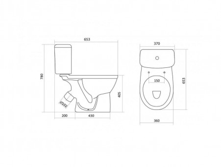 Унитаз-Компакт «Santek» Бореаль 37x65,3 с Крышкой-Сиденьем (1.WH30.1.704)