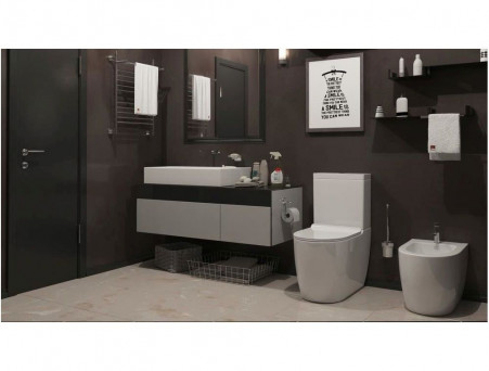 Унитаз-Компакт «Timo» Kulo ТК-401 39x69 Безободковый с Крышкой-Сиденьем Микролифт (TK-401)