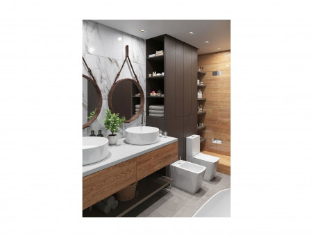 Унитаз-Компакт «Timo» Soli ТК-301 35,5x69 Безободковый с Крышкой-Сиденьем Микролифт (TK-301)