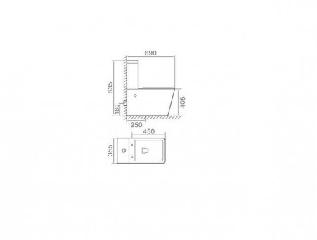 Унитаз-Компакт «Timo» Soli ТК-301 35,5x69 Безободковый с Крышкой-Сиденьем Микролифт (TK-301)