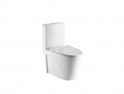 Унитаз-Моноблок «WeltWasser» Welzbach 001 GL-WT 39x68 Белый Глянец Безободковый с Крышкой-Сиденьем Микролифт Slim (10000003805)