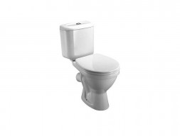 Унитаз-Компакт «Jika» Lyra 36x63,5, Косой Выпуск с Крышкой-Сиденьем Петли Хром (8.2423.4.000.242.9+9251.5)