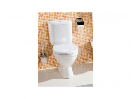 Унитаз-Компакт «Jika» Lyra 36x63,5, Косой Выпуск с Крышкой-Сиденьем Петли Хром (8.2423.4.000.242.9+9251.5)