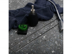 Душевой Лоток «MCH/Veconi» Klasik/Floor с Основой Под Плитку Боковой Выпуск, Хром (V350KN)