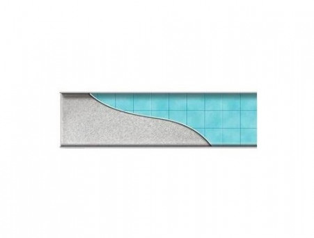 Душевой Лоток «MCH/Veconi» Klasik/Floor с Основой Под Плитку Боковой Выпуск, Хром (V750KN)