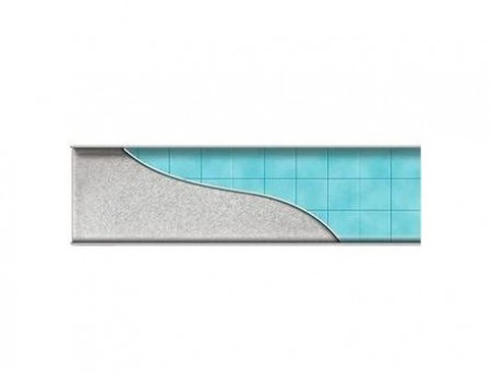 Душевой Лоток «MCH/Veconi» Klasik/Floor с Основой Под Плитку Боковой Выпуск, Хром (V950K)