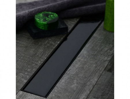 Душевой Лоток «MCH/Veconi» Klasik/Floor Black с Основой Под Плитку Боковой Выпуск, Черный (V750KB)