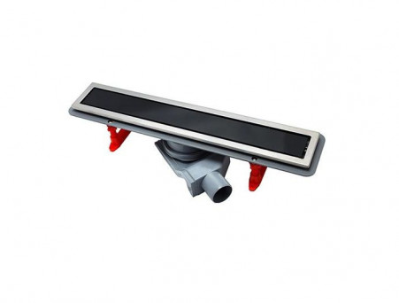 Душевой Лоток «Pestan» Confluo Premium Black Glass Line 650 с Черной Дизайн-Решеткой (13000293)