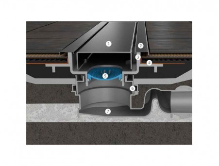 Душевой Лоток «Pestan» Confluo Premium Line 850 с Золотой Дизайн-Решеткой и Золотой Рамкой (13100055)