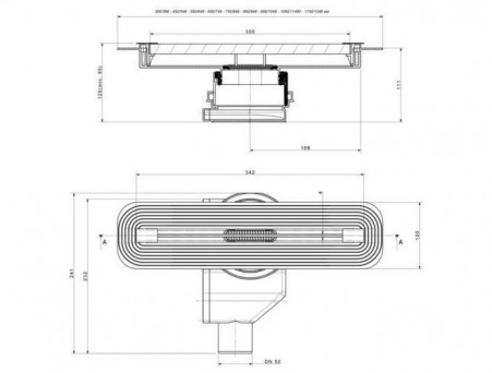 Душевой Лоток «Pestan» Confluo Premium Slim 300 с Дизайн-Решеткой (13100030)