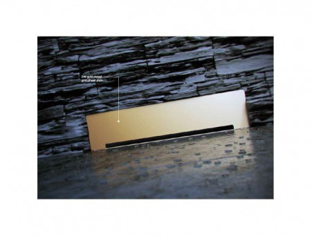 Душевой Лоток «Pestan» Confluo Premium Wall 330 Золото с Дизайн-Решеткой (13100061)