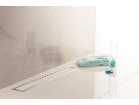 Душевой Лоток «Pestan» Confluo Premium White Glass Line 450 с Белой Дизайн-Решеткой (13000281)