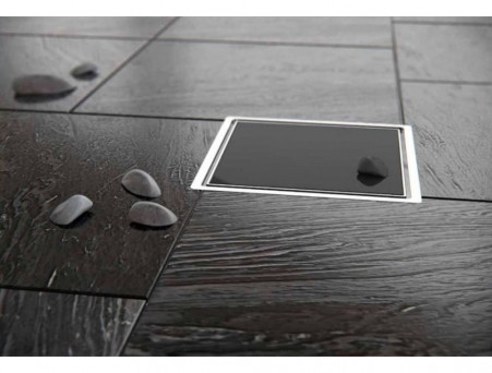 Душевой Трап «Pestan» Confluo Standard Dry 1 Black Glass с Черной Дизайн-Решеткой (13000101)