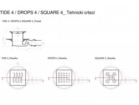 Душевой Трап «Pestan» Confluo Standard Square 4 с Дизайн-Решеткой (13000008)