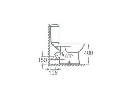 Напольный Унитаз-Компакт «Roca» Access Овальный, с Сиденьем (734P23900Y)