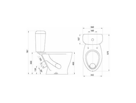 Унитаз-Компакт Напольный «Santeri» Воротынский, с Сиденьем, Белый (1.P401.7.S00.00B.F)