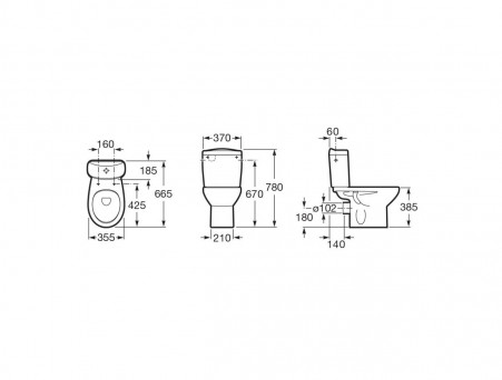 Напольный Унитаз-Компакт «Roca» Victoria Овальный (734139Z000)