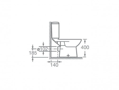 Напольный Унитаз-Компакт «Roca» Access Овальный, с Сиденьем (734P23800Y)