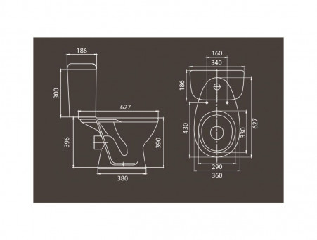 Напольный Унитаз-Компакт «Santeri» Pro Овальный (1P2155S0000BF)