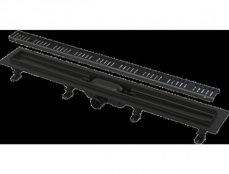 Душевой Лоток с Решеткой «AlcaPlast» Горизонтальный Слив (APZ10BLACK550M)