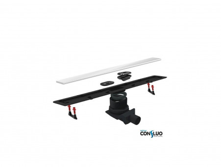 Душевой Лоток «Pestan» Confluo Frameless Line 550 White Glass, Горизонтальный Слив (13701212)