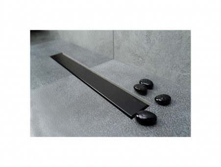 Душевой Лоток с Решеткой «Pestan» Confluo Frameless Line 550 Black Matte, Горизонтальный Слив (13701319)