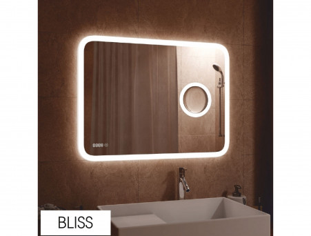 Зеркало для Ванной «Континент» Bliss 800х600 LED Подсветка, Сенсорный Выключатель с Увеличительной Линзой (ЗЛП429)