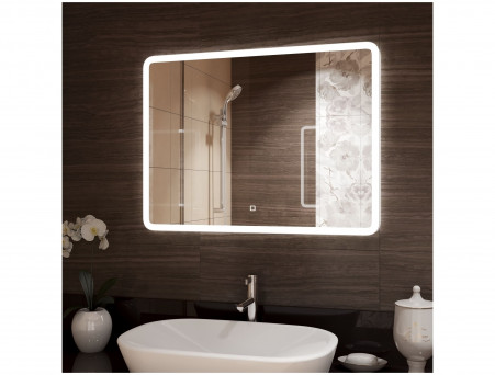 Зеркало для Ванной «Континент» Demure 800x600 LED Подсветка, Сенсорный Выключатель и Подогревом (ЗЛП634)