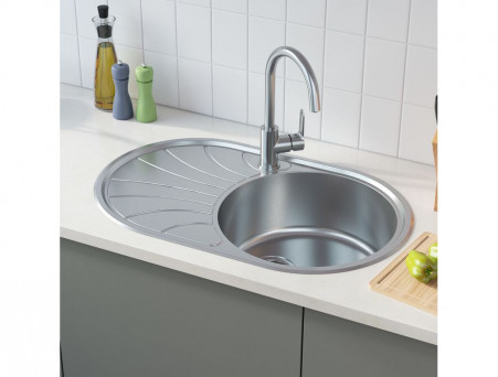 Мойка для Кухни «Iddis» Suno Овальная 770x480x180 (SUN77SRi77)