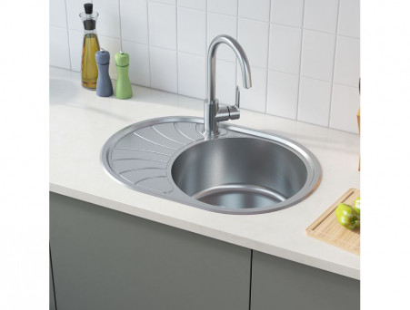 Мойка для Кухни «Iddis» Suno Овальная 650x460x180 (SUN65SRi77)