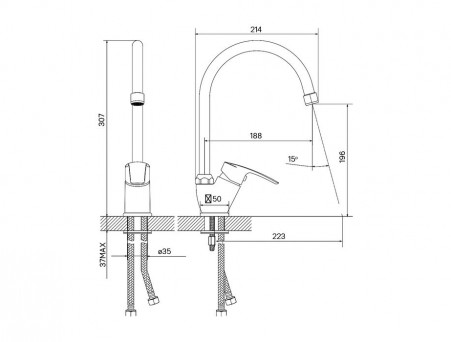 Смеситель для Кухни «Iddis» Ray (RAYSB00i05)