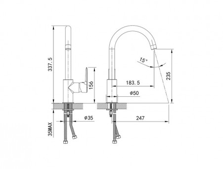 Смеситель для Кухни «Iddis» Cuba (CU5BLJ0i05)