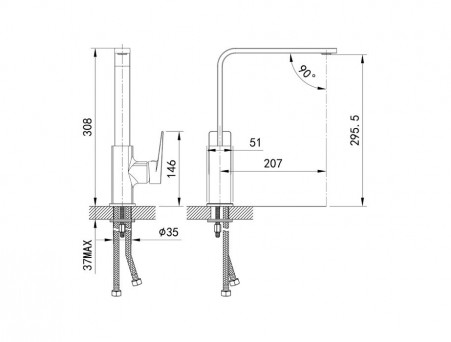 Смеситель для Кухни «Iddis» Bridge (BRDSB00i05)