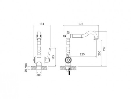 Смеситель для Кухни «Iddis» Oldie (OLDBRL0i05)
