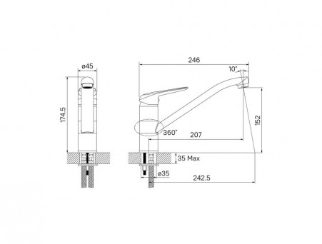 Смеситель для Кухни «Iddis» Male (MALSB00i05)