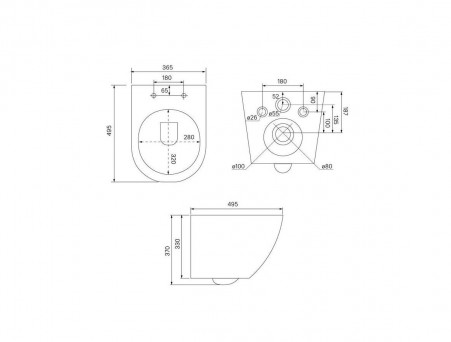 Унитаз Подвесной «Iddis» Blanco, Стиль: Модерн (BLARDSEi25)