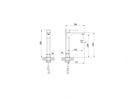 Смеситель для Накладного Умывальника «Iddis» Slide, Стиль: Модерн (SLIWT01i01)