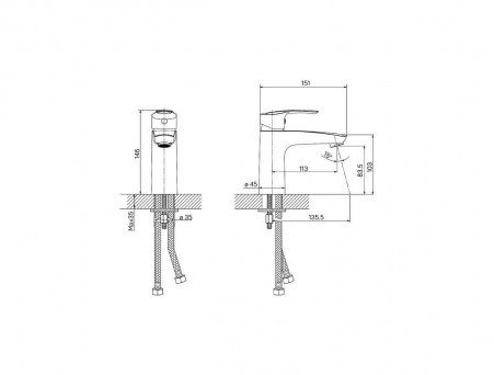 Смеситель для Умывальника «Iddis» Ray, Стиль: Модерн (RAYBL00i01)