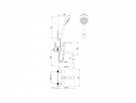 Смеситель для Ванны «Iddis» Oxford, Стиль: Ретро (OXFSB02i02)