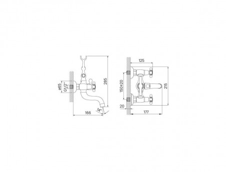 Смеситель для Ванны «Iddis» Sam, Стиль: Ретро (SAMBR02i02)